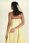 Shop_Baise Gaba_Yellow Cotton, Linen Halter Neck Buttercup Midi Dress _at_Aza_Fashions
