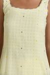 Buy_Baise Gaba_Beige Square Neck Mariglow Kurta Set 