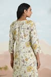 Shop_BAISE GABA_Beige Round Neck Dahlia Printed Kurta Set _Online_at_Aza_Fashions