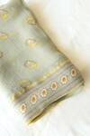 Baise Gaba_Green Chiffon Azalea Printed Saree With Blouse Fabric _Online_at_Aza_Fashions