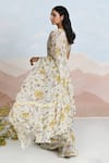 Shop_BAISE GABA_Beige Chiffon Sundrenched Floral Saree Set _at_Aza_Fashions