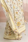 Buy_BAISE GABA_Beige Bloomline Saree With Unstitched Blouse Fabric _Online_at_Aza_Fashions