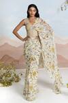 Buy_Baise Gaba_Yellow Candystripe Corset Belt _at_Aza_Fashions