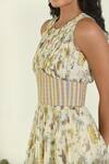 Baise Gaba_Yellow Candystripe Corset Belt _Online_at_Aza_Fashions