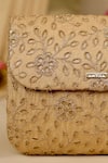 AMYRA_Gold Embroidery Tarang Flapover Clutch Bag _at_Aza_Fashions