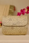 Buy_AMYRA_Gold Embroidery, Cut Work Tarang Flapover Clutch - Light 