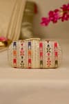 Shop_AMYRA_Multi Color Embroidery Naaz Capsule Clutch _at_Aza_Fashions