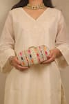 Buy_AMYRA_Multi Color Embroidery Naaz Capsule Clutch _at_Aza_Fashions
