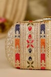 AMYRA_Multi Color Embroidery Naaz Capsule Clutch _at_Aza_Fashions
