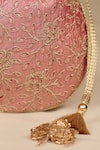 Buy_AMYRA_Pink Embroidery, Tassels Tarang Cutwork Potli Bag 