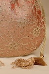 Buy_AMYRA_Brown Embroidery Tarang Cutwork Potli Bag 