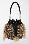 Varun Bahl_Black Sequins, Beads Stardust Potli _at_Aza_Fashions