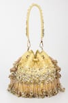 Shop_Varun Bahl_Lavender Beads, Sequins Lemon Luxe Potli Bag _at_Aza_Fashions