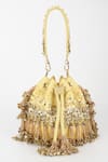 Buy_Varun Bahl_Lavender Beads, Sequins Lemon Luxe Potli Bag _at_Aza_Fashions