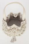 Buy_Varun Bahl_Ivory Pearls Dream Leather Potli Handbag _Online_at_Aza_Fashions