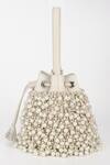 Buy_Varun Bahl_Ivory Pearls Dream Leather Potli Handbag 