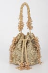 Buy_Varun Bahl_Gold Embroidery, Sequins Aura Designer Potli _at_Aza_Fashions