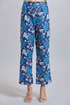 Buy_Samyukta Singhania_Blue Cotton Printed Flare Kurta Set 