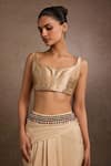 Buy_Tarun Tahiliani_Multi Color Stones, Beads Handmade Mesh Jewel Belt _Online_at_Aza_Fashions