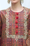 Buy_Debyani + Co_Multi Color Silk Sequins, Embroidery Round Neck Floral Print Kurta Set 