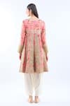 Shop_Debyani + Co_Blush Silk Embroidery Round Neck Pink Anarkali Set _at_Aza_Fashions