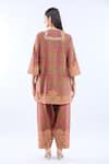 Shop_Debyani + Co_Multi Color Silk Embroidery Round Neck Printed Kurta Set _at_Aza_Fashions