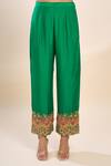 Buy_Debyani + Co_Green Silk Embroidery Round Neck Kurta Set With Cape _Online_at_Aza_Fashions