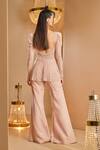 Shop_K&A By Karishma and Ashita_Pink Net, Organza Embroidery Scoop Neck Designer Tunic And Sharara Set _at_Aza_Fashions