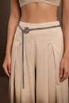 Tarun Tahiliani_Gray Gunmetal Grey Chain Belt _Online_at_Aza_Fashions
