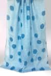 Buy_Pashma_Blue Polka Dots Azure Linen Scarf _at_Aza_Fashions