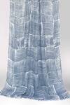 Buy_Pashma_Blue Indigo Abstract Cascade Bamboo Silk Scarf _at_Aza_Fashions
