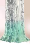 Pashma_Multi Color Aquamarine Blossom Bamboo Silk Cashmere Scarf _Online_at_Aza_Fashions