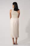 Shop_Orthodox_Beige Cotton Embroidery Asymmetric Aari Zardozi Bustier _at_Aza_Fashions