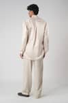 Shop_Orthodox_Beige Cotton Embroidery Aari Zardozi Designer Shirt _at_Aza_Fashions