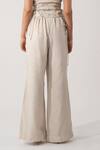 Shop_Orthodox_Beige Cotton Embroidery Prairie Aari Zardozi Trouser _at_Aza_Fashions