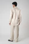 Shop_Orthodox_Beige Cotton Embroidery Earthy Aari Zardozi Trouser _at_Aza_Fashions