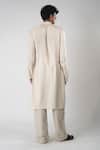 Shop_Orthodox_Beige Cotton Embroidery Aari Zardozi Kurta _at_Aza_Fashions