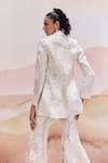 Shop_Mishru_Ivory Organza Embroidery Sweetheart Neck Wrightii Blazer Set _at_Aza_Fashions