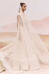 Shop_Mishru_Gold Organza, Tulle Sequins, Embroidery Square Neck Itea Bridal Lehenga Set _at_Aza_Fashions