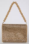 Shop_A Clutch Story_Gold Beads Flapover Clutch _at_Aza_Fashions