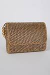 Buy_A Clutch Story_Gold Beads Flapover Clutch _Online_at_Aza_Fashions