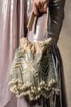 Buy_A Clutch Story_Beige Pearls, Embroidery Potli _at_Aza_Fashions