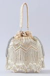 Shop_A Clutch Story_Beige Pearls, Embroidery Potli _at_Aza_Fashions