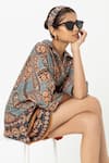 Buy_Sobariko_Multi Color Linen Collared Koishi Multicolor Shorts Set _Online_at_Aza_Fashions