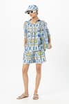 Buy_Sobariko_Multi Color Linen Collared Coco Palm Printed Shirt And Shorts Set _Online_at_Aza_Fashions