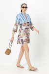 Buy_SOBARIKO_Blue Linen Collared Emily Shift Dress _Online_at_Aza_Fashions