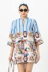 Shop_SOBARIKO_Blue Linen Collared Emily Shift Dress _Online_at_Aza_Fashions