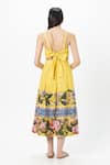 Shop_Sobariko_Yellow Linen Open Neck Floral Print Skirt Set _at_Aza_Fashions