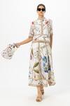 Buy_SOBARIKO_Off White Linen Embroidery Round Neck Floral Alicia Skirt Set _at_Aza_Fashions