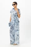 Buy_Sobariko_Blue Linen Collared Bianca Twist Co-ord Set _Online_at_Aza_Fashions